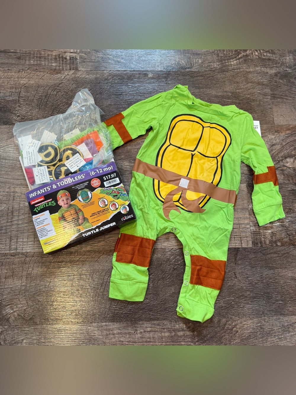 NWT Nickelodeon Teenage Mutant Ninja Turtles Baby Halloween Costume 6-12 Months